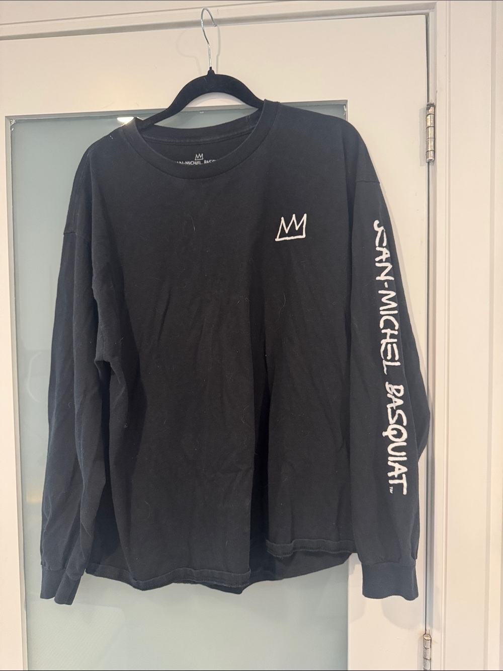 Urban Outfitters JEAN BASQUIAT Black Long-Sleeve Graphic Shirt